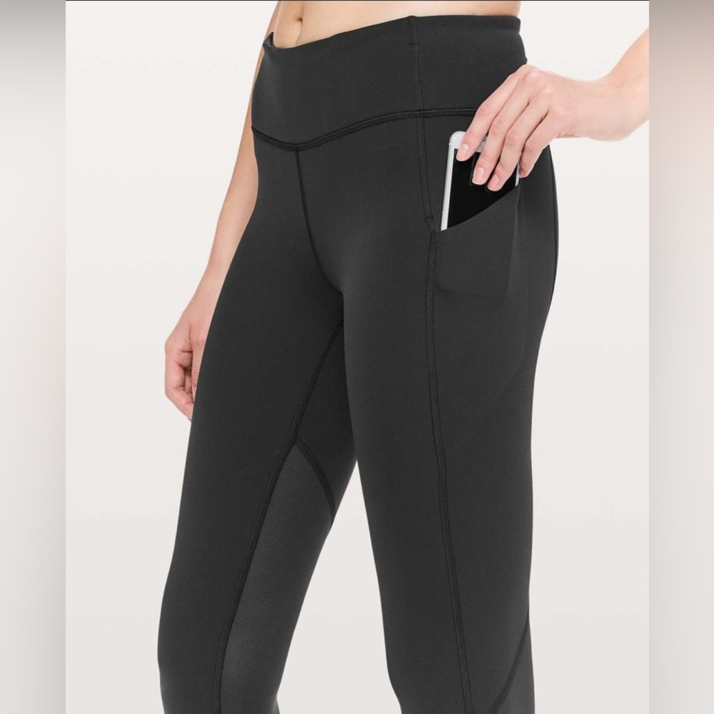 GUC Lululemon Pace Rival Crop *Full-On Luxtreme 22" Size 6 Color Black - Picture 4 of 9